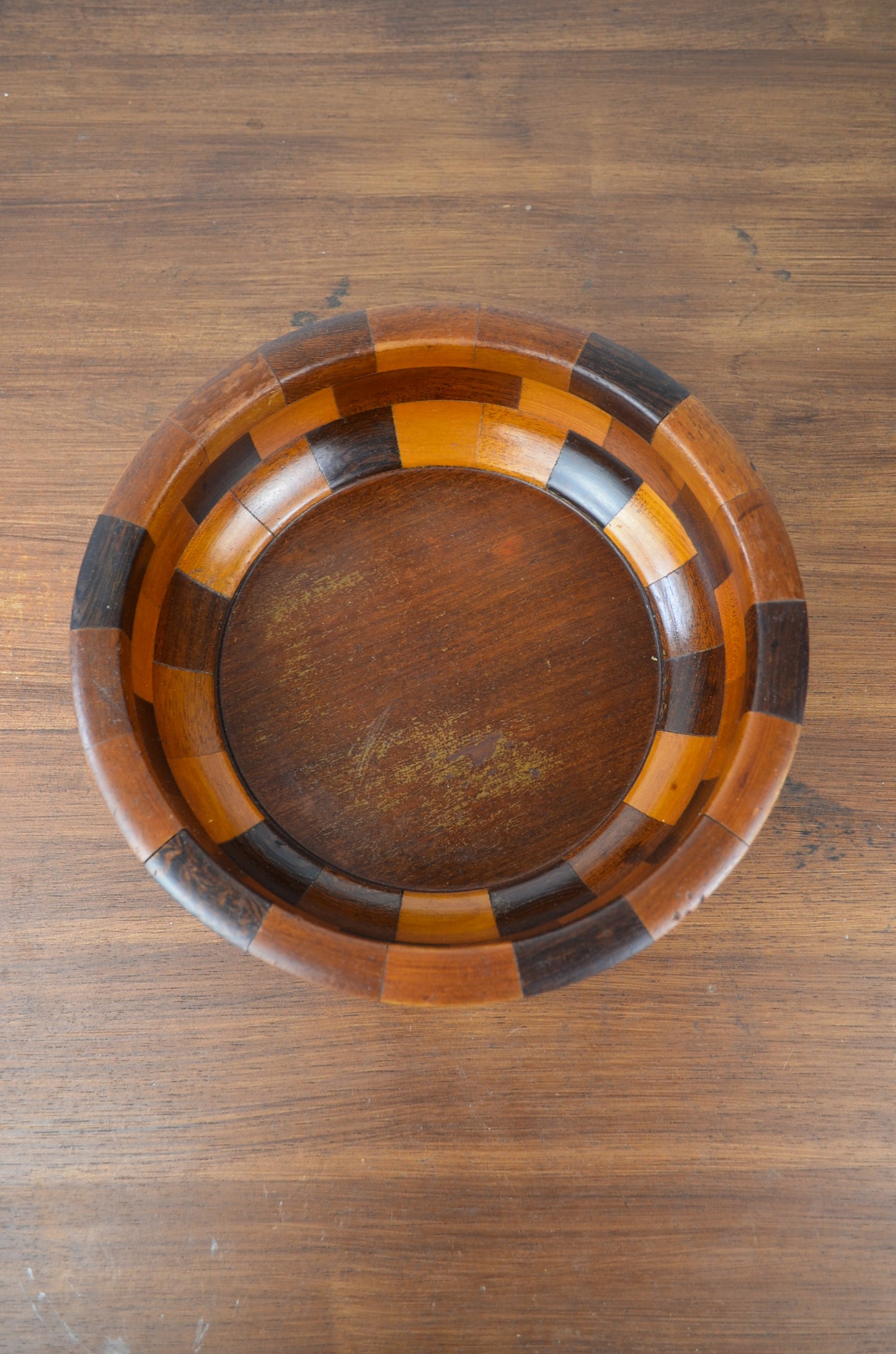 Mid Century Wooden Fruit Bowl