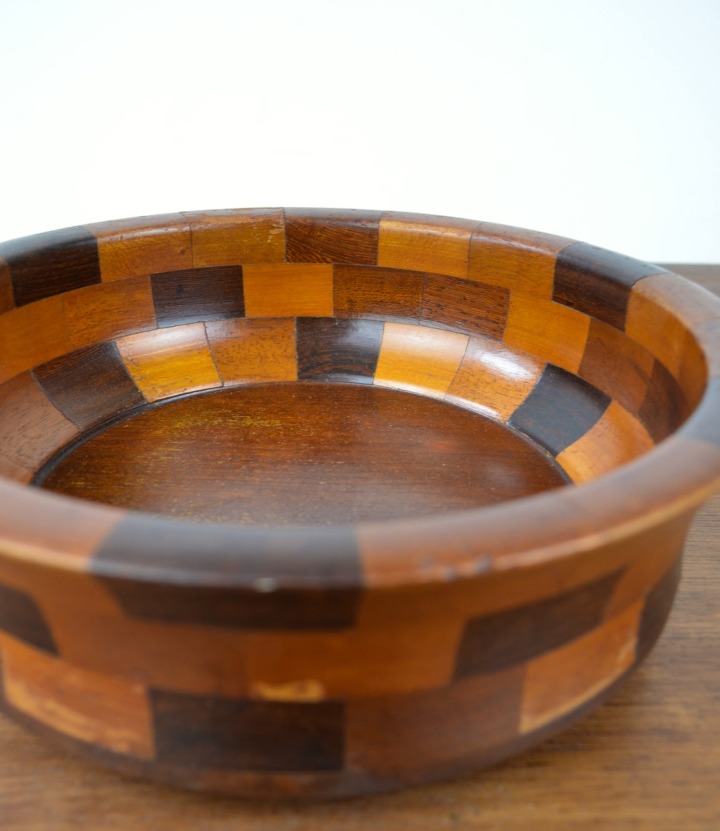 Mid Century Wooden Fruit Bowl