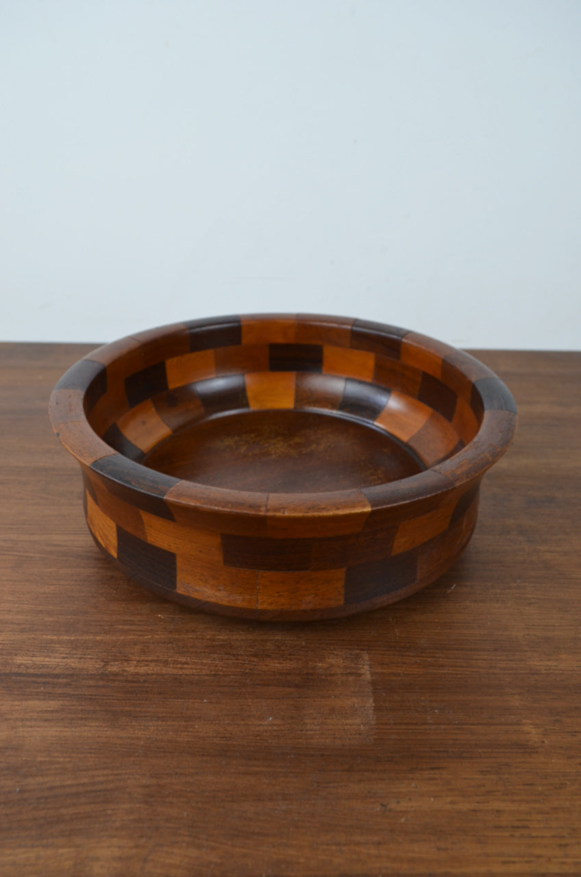 Mid Century Wooden Fruit Bowl
