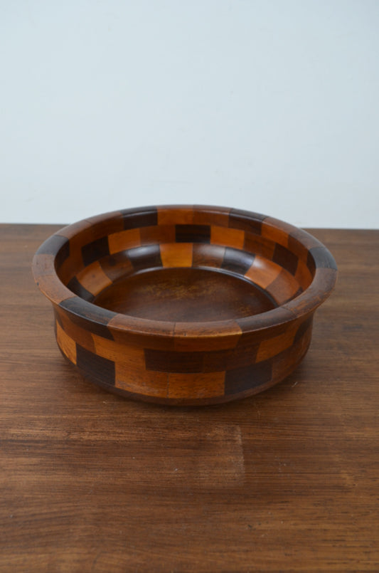 Mid Century Wooden Fruit Bowl