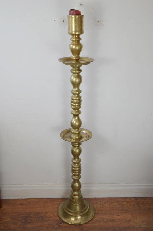 Vintage Dutch Brass Candle Holder