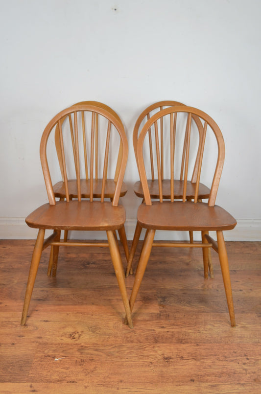 Four Vintage Ercol Dining Chairs