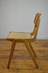 Beech and Plywood Stacking Chairs