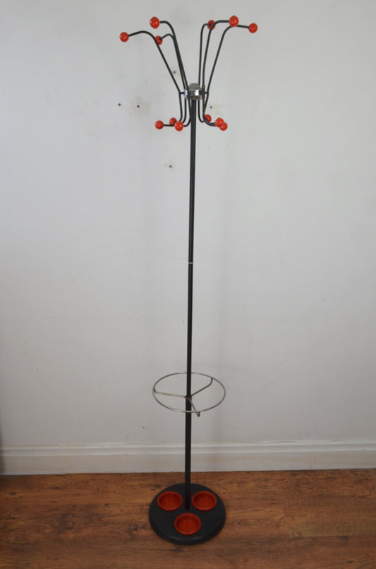 1960/70s Red Atomic Coat Stand
