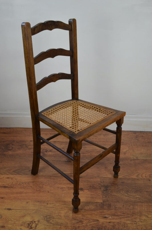 Edwardian Beech & Cane Chair