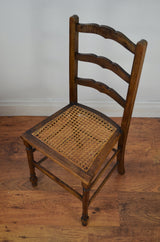 Edwardian Beech & Cane Chair
