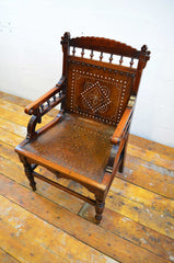A 19th Century American Walnut Framed Armchair by Gardner & Co