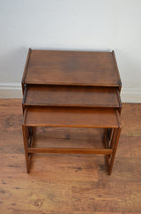 A vintage Arne Hovmand-Olsen for Mogens Kold nest of three teak occasional table of rectangular form.