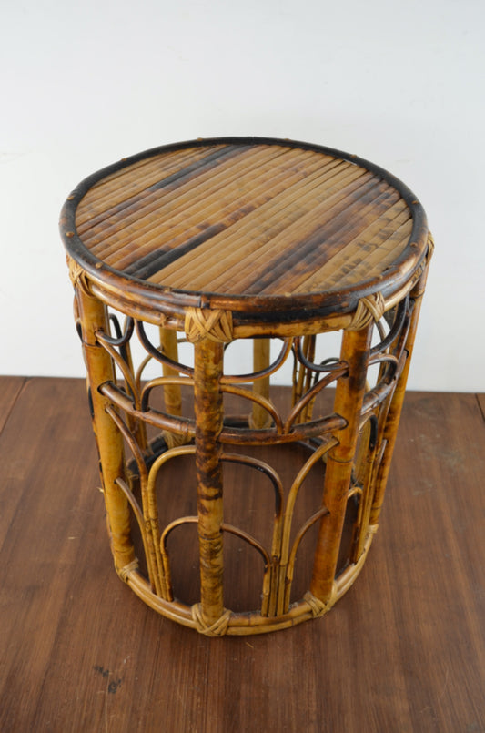 Early Vintage Bamboo Side Table