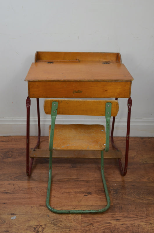 Vintage Children Desk & Chair