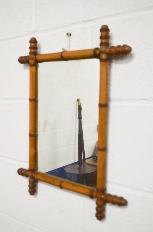 Vintage Bamboo Mirror