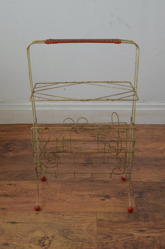 Vintage Atomic Record Rack
