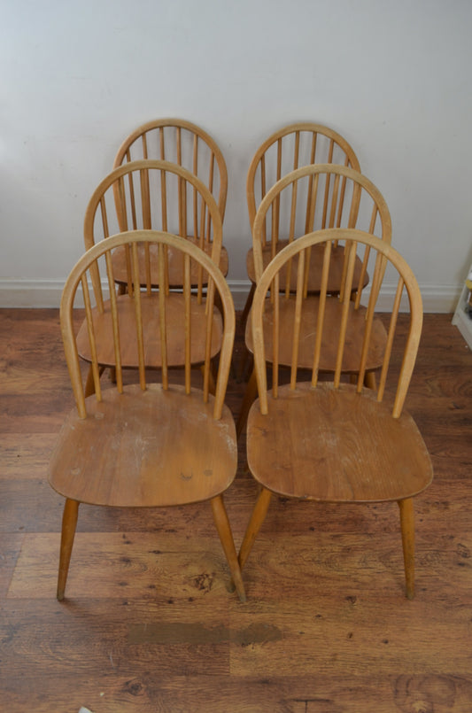 Six Vintage Ercol Dining Chairs