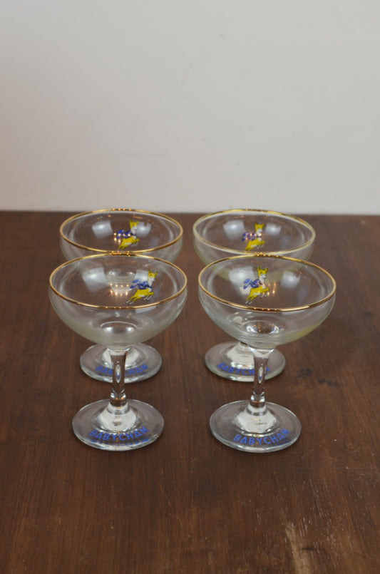 Set Of Babycham Glasses
