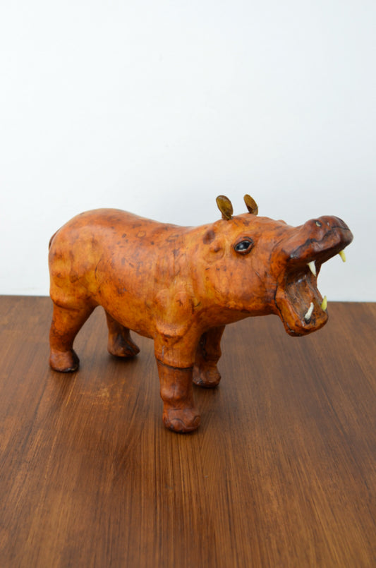 Vintage Leather Hippopotamus