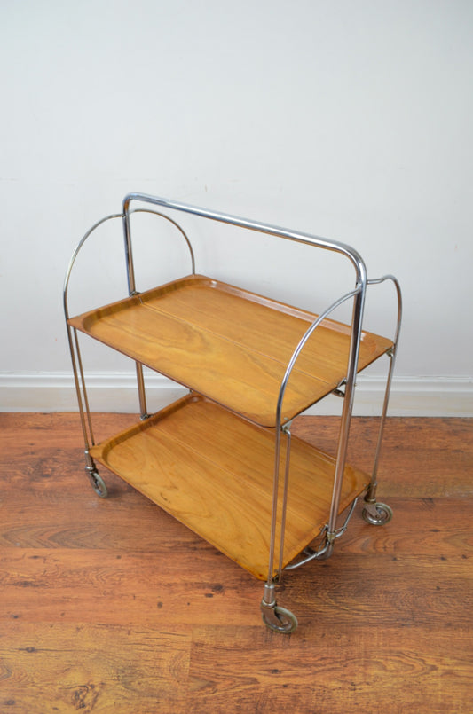 Mid Century Folding Drinks Trolley