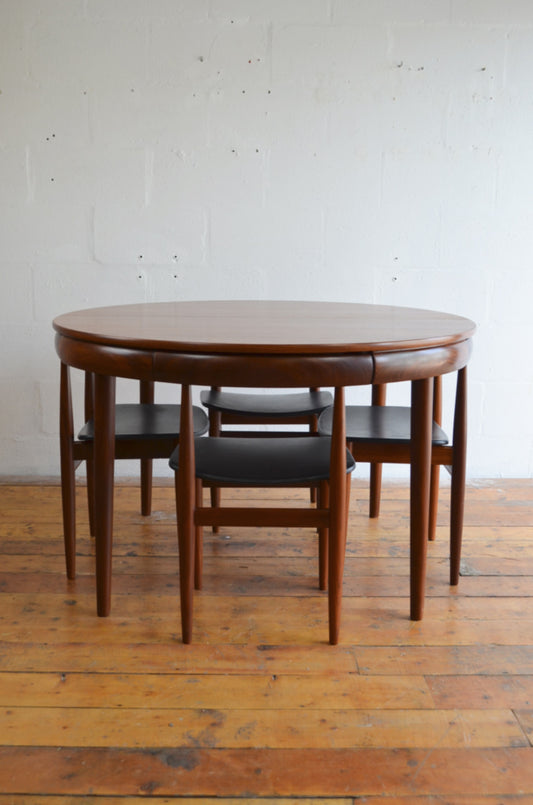 Mid Century Circular Dining Table & Chairs