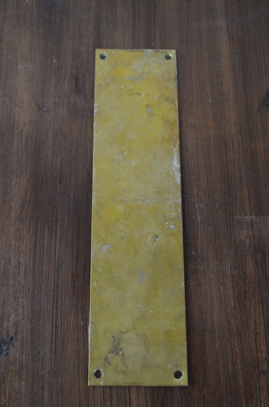 Salvaged Brass Door Plate