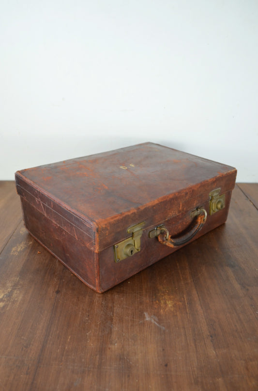 Antique Leather Vanity Case