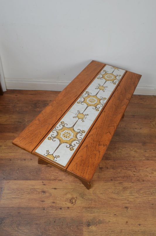 Mid Century Tile Top Coffee Table