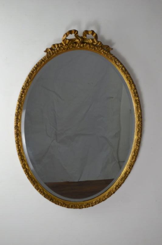 Vintage Guilt Mirror With Bow