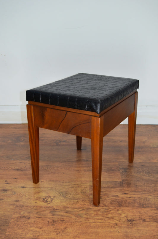 Mid Century Stool With Draw