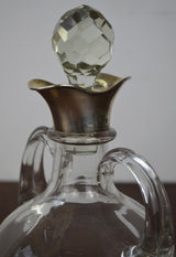 Antique Silver & Glass Carafe