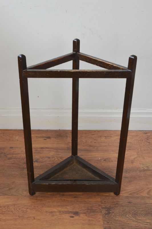 Vintage Oak Umbrella Stand