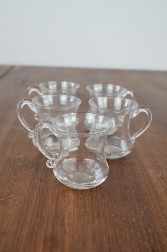 Six Antique Custard Cups