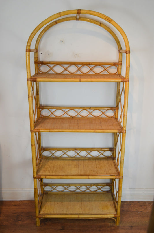 Vintage Bamboo Bookshelf