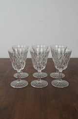 Set Of 6 Vintage Wine Glasses