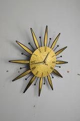 Vintage Sunburst Wall Clock