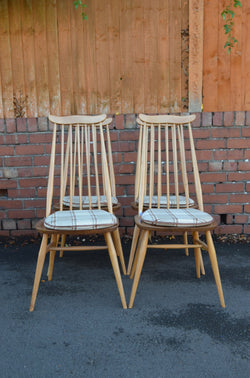 Set Of Four Retro Ercol Dining Chairs