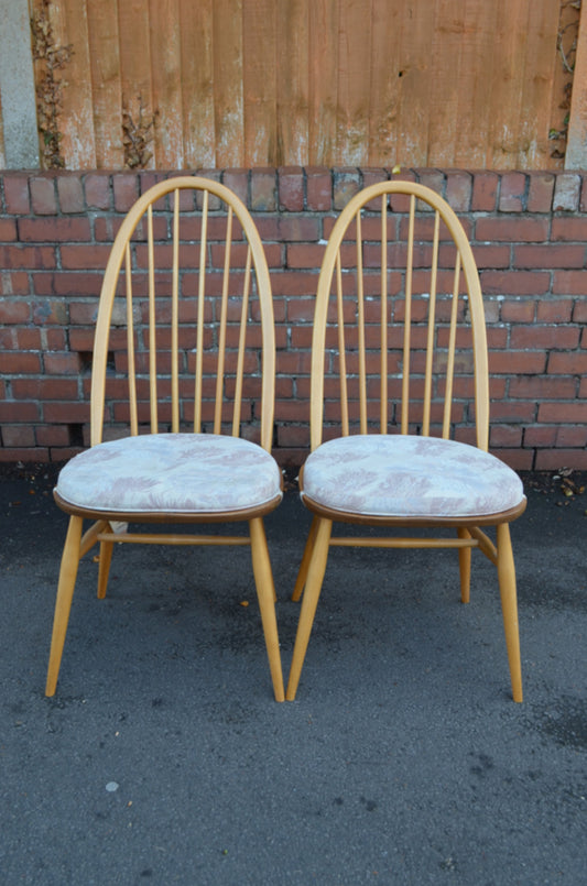 Two Retro Ercol Dining Chairs