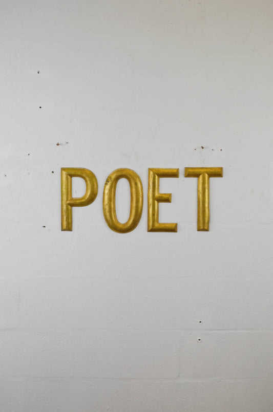 POET - Original Vintage Shop Display Letters