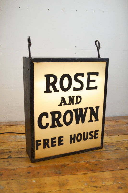 Original Mid Century Illuminated Pub Sign