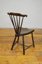 19th Century Elm Saddle Seat Nursing Chair