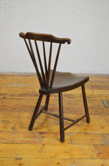 19th Century Elm Saddle Seat Nursing Chair