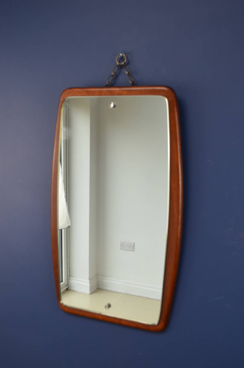 Mid-Century Teak Wall Mirror