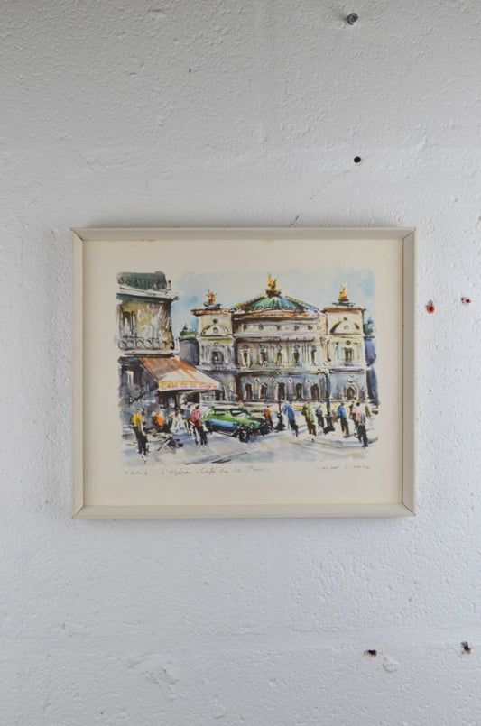 Marius Girard Paris - L Opera - Cafe dela paix print