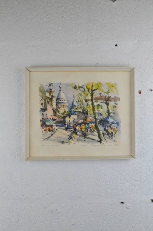 Marius Girard Paris - place du tertre sacre coeur print