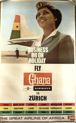 A Ghana Airways Poster Circa 1960s