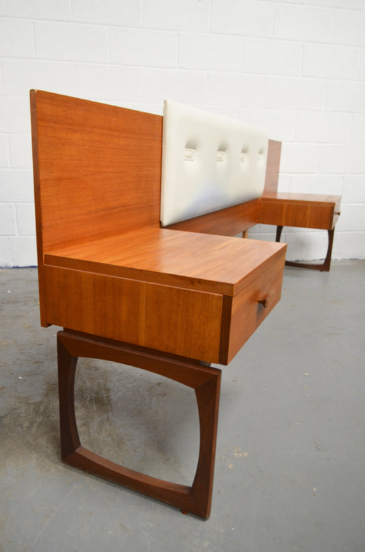 G Plan Headboard & Bedside Tables